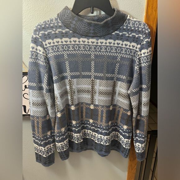 Skovhuss Knitwear Danish Pattern High Neck Pullover Cardigan Sweater Size Medium - Picture 3 of 8